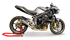Immagine di TERMINALE HYDROFORM SATIN RACCORDO CHIOCCIOLA TRIUMPH STREET TRIPLE 675 2007-2012