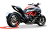 Immagine di DOPPIO TERMINALE RACING HYDROFORM FACTORY LINE BLACK PER DUCATI DIAVEL 1200 2011-2016