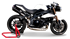 Immagine di TERMINALE EVO 260 A304 BLACK TRIUMPH SPEED TRIPLE 11-14 DOPPIO ALTO