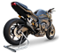 Immagine di TERMINALE HYDROFORM BLACK CERAMIC RACCORDO NON CATALITICO PER YAMAHA FZ1 / FZ1 FAZER 2006-2016 