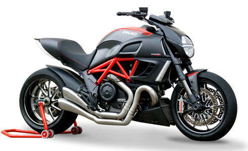 Picture of DUAL STEEL HYDROFORM SLIP ON DUCATI DIAVEL 2010-18 FACTORY RACE