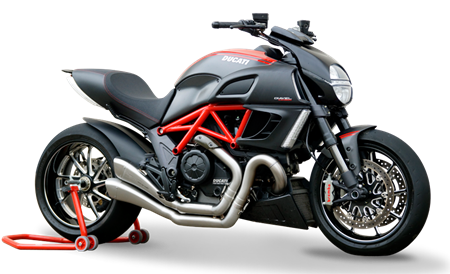 Immagine di DOPPIO TERMINALE RACING HYDROFORM FACTORY LINE ACCIAIO PER DUCATI DIAVEL 1200 2011-2016