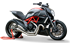 Immagine di DOPPIO TERMINALE RACING HYDROFORM FACTORY LINE ACCIAIO PER DUCATI DIAVEL 1200 2011-2016