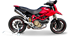 Immagine di TERMINALE EVOXTREME 310 ACCIAIO SATINATO DUCATI HYPERMOTARD 1100 2007-12