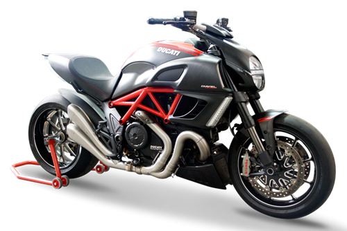 Picture of DOUBLE HYDROFORM STAINLESS STEEL SILENCER 2-1 DUCATI DIAVEL 2011>2016