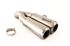 Picture of DUAL LOW MOUNT GP-07 SATIN STEEL SLIP ON BMW R nineT 2014-2016