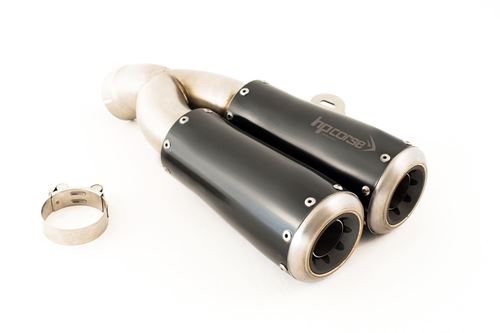 Immagine di TERMINALE GP07 DOPPIO BASSO ACCIAIO NERO BMW R nineT 2014-2016