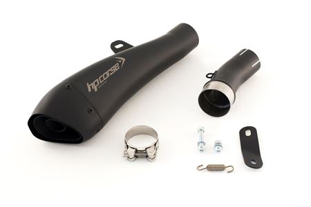 Picture of HP CORSE APPROVED BLACK CERAMIC HYDROFORM SLIP ON EXHAUST FOR SUZUKI GSX R 600 750 2006-2007