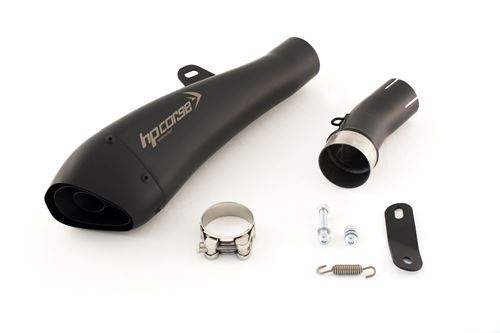 Picture of HP CORSE APPROVED BLACK CERAMIC HYDROFORM SLIP ON EXHAUST FOR SUZUKI GSX R 600 750 2006-2007