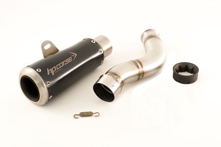 Immagine di TERMINALE RACING GP-07 BLACK CERAMIC USCITA AD ANELLO PER TRIUMPH STREET TRIPLE 765 2017-2022