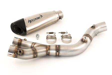 Immagine di TERMINALE EVOXTREME 260 TITANIUM + RACCORDO Y DE-CAT 3/4 KIT RACING YAMAHA R1 2015-2019