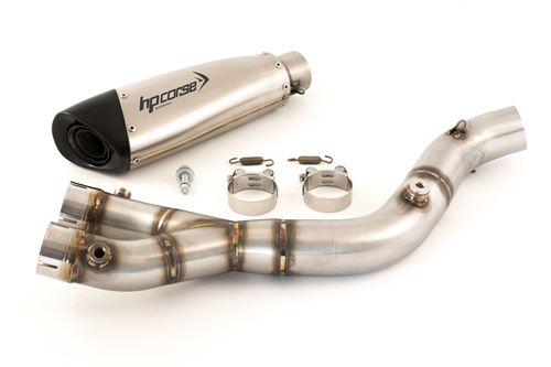 Immagine di TERMINALE EVOXTREME 260 TITANIUM + RACCORDO Y DE-CAT 3/4 KIT RACING YAMAHA R1 2015-2019