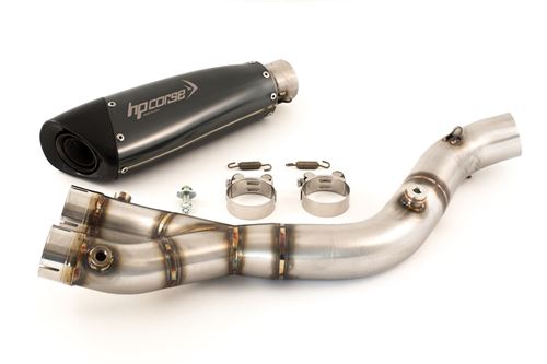 Picture of YAMAHA YZF R1 2015-2017 BLACK STEEL EVOXTREME 260 SLIP ON RACING LINE