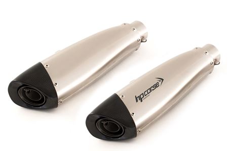 Picture of SILENCER EVO260 A304 SATIN TRIUMPH SPEED TRIPLE 11-14 DUAL HIGH POSITION