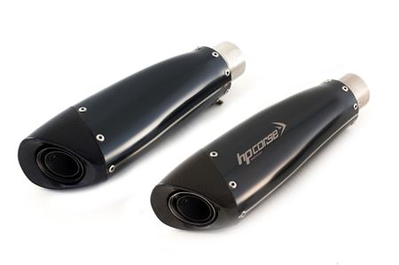 Picture of SILENCER EVO260 A304 BLACK TRIUMPH SPEED TRIPLE 11-14 DUAL HIGH POSITION