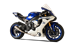 Picture of  SATIN STAINLESS STEEL GP07 SLIP ON WIRE MESH DB KILLER YAMAHA YZF R1 2015-2017