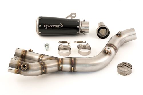 Picture of BLACK STEEL GP07 SLIP ON WIRE MESH DB KILLER YAMAHA YZF R1 2015-2017