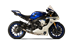 Picture of HP CORSE RACING SYSTEM BLACK GP-07 SLIP ON WITH RING OUTLET + 2-1 STEEL MANIFOLD FOR YAMAHA YZF R1 2015-2019