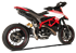 Picture of EVOXTREME 310 BLACK STEEL SLIP ON EXHAUST DUCATI HYPERMOTARD 821 2013-15