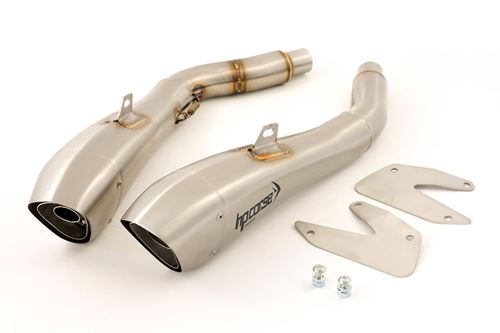 Picture of DUAL STAINLESS STEEL HYDROFORM SILENCERS TIUMPH STREET TRIPLE 2007-12