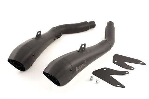 Picture of DUAL BLACK CERAMIC HYDROFORM EXHAUST TIUMPH STREET TRIPLE 2007-12