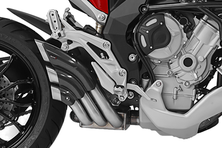 Immagine di TERMINALE HYDROTRE ACCIAIO SATINATO COVER CARBONIO MV AGUSTA TURISMO VELOCE 2014-2023