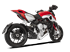 Immagine di TERMINALE HYDROTRE ACCIAIO NERO OPACO CERAKOTE COVER CARBONIO MV AGUSTA RIVALE 800 2012-2020