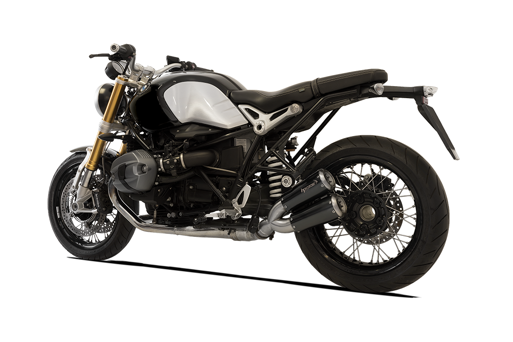 HP Corse. DUAL CERAKOTE BLACK GP-07 SLIP-ON BMW R nineT 2014