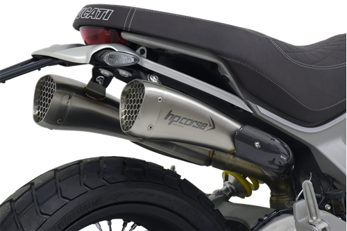 Picture of DUAL SIALENCER HYDROFORM SHORT SATIN DUCATI SCRAMBLER 1100 18-20 RACE