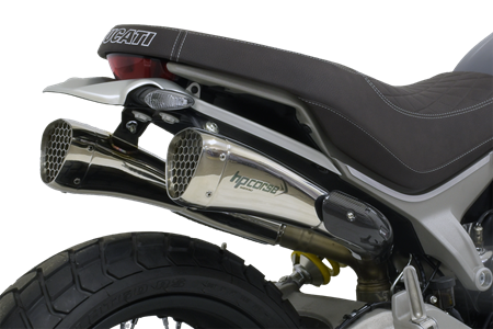 Picture of DUAL SIALENCER HYDROFORM SHORT POLISH DUCATI SCRAMBLER 1100 18-20 RACE