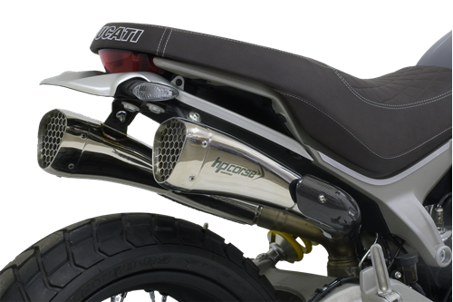 Picture of DUAL SIALENCER HYDROFORM SHORT POLISH DUCATI SCRAMBLER 1100 18-20 RACE