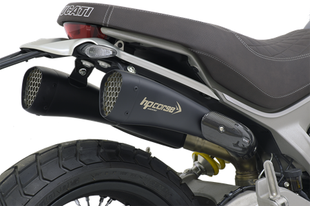 Picture of PAIR HYDROFORM SHORT BLACK RACING SLIP ON DUCATI SCRAMBLER 1100<2020