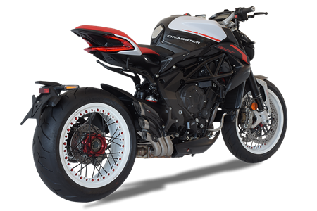 Immagine di TERMINALE HYDROTRE IN ACCIAIO COVER CARBONIO PER MV AGUSTA DRAGSTER 2017-2018