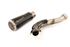 Picture of GP-07 BLACK STEEL HIGH SLIP ON DUCATI HYPERMOTARD 821 13-15 MESH OUTLET