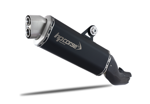 Immagine di TERMINALE HP CORSE 4-TRACK R ACCIAIO NERO OPACO CERAKOTE BMW R 1200 R 1250 GS ADVENTURE 2013-2024 