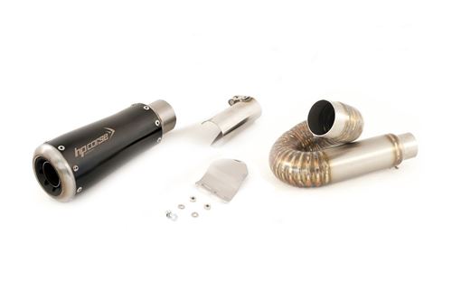 Immagine di TERMINALE RACING GP-07 ACCIAIO NERO RAC @ DBK GHIERA DUCATI MONSTER 797