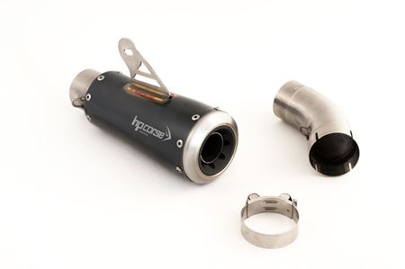 Immagine di TERMINALE GP-07 SINGOLO BASSO ACCIAIO NERO BMW R nineT 2014-2016