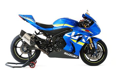 Picture of SP-3 CARBON SHORT R TITANIUM SLIP ON FOR SUZUKI GSX-R 1000 2017-20