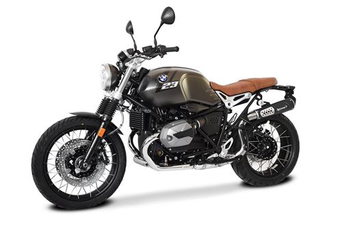 Picture of CERAKOTE BLACK STEEL HYDROFORM RS SLIP-ON BMW R nineT 2021-2024 (HIGH)