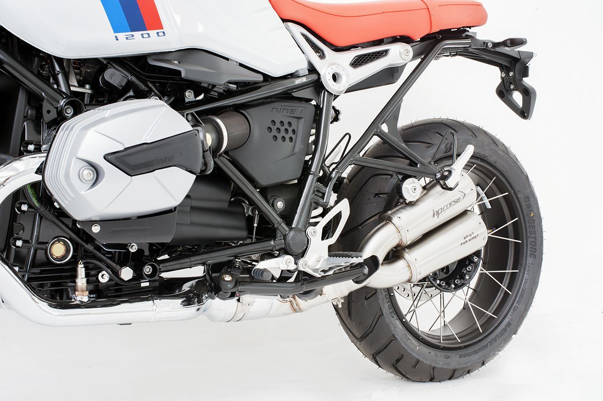 HP CORSE GP07 デュアルショートマフラー　RnineT用 2 Exhaust Mufflers High Position Hp Corse GP07 Satin for BMW