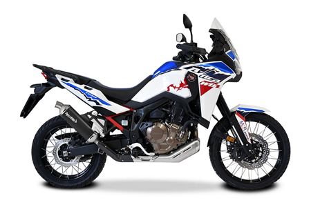 Immagine di SILENZIATORE SP-1 350 IN TITANIO BLACK A PASSAGGIO BASSO PER HONDA CRF1100L AFRICA TWIN 2020-2024