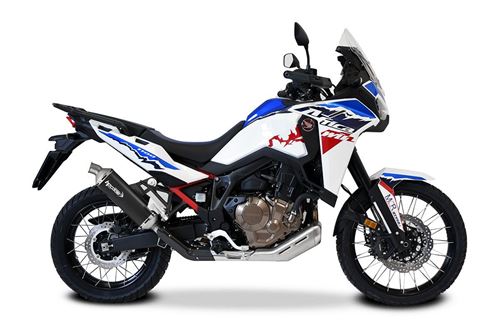 Immagine di SILENZIATORE SP-1 350 IN TITANIO BLACK A PASSAGGIO BASSO PER HONDA CRF1100L AFRICA TWIN 2020-2024