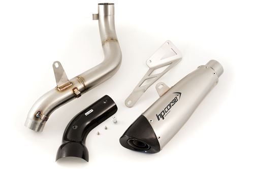 Immagine di TERMINALE EVOXTREME 310 IN TITANIO FONDELLO CARBONIO RACCORDO ALTO MV AGUSTA F3 2011-2024