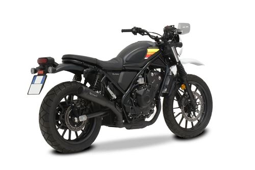 Immagine di TERMINALE HYDROFORM RS  SINGOLO BASSO ACCIAIO NERO OPACO CERAKOTE HONDA CL 500 2024