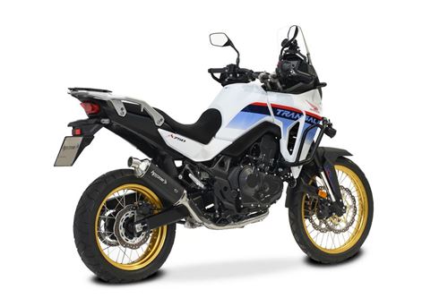 Immagine di TERMINALE SP-2 SHORT BLACK TITANIUM HONDA XL750 TRANSALP 2022-2024 PASSAGGIO BASSO